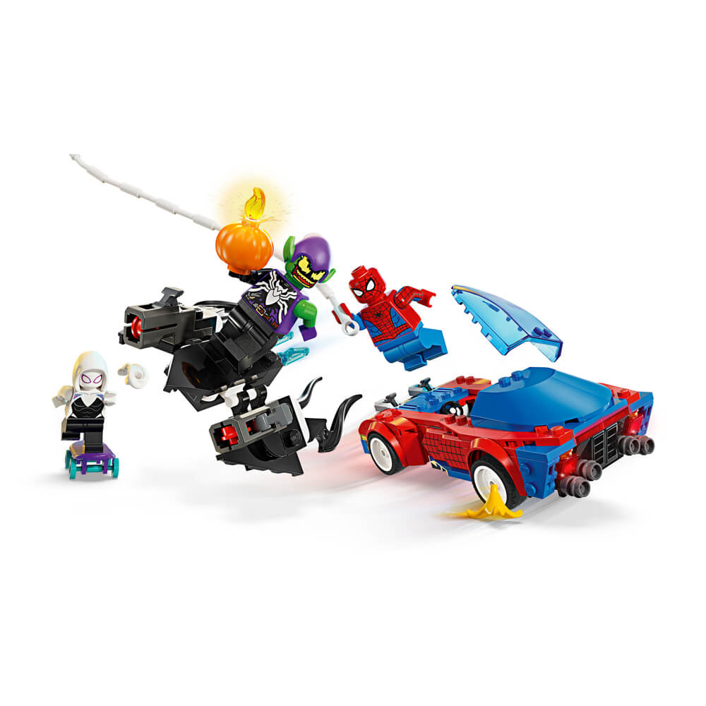 Lego Marvel Spider Man Race Car Venom Green Goblin 76279